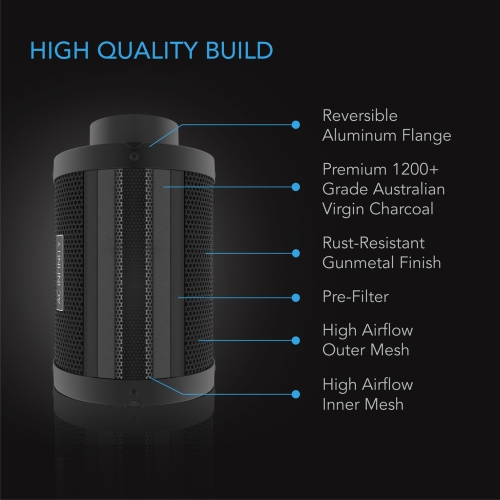 AC INFINITY - DUCT CARBON FILTER - 4-INCH