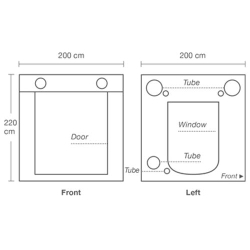 HOMEBOX - AMBIENT Q200+ 200X200X220 (2 BOX FRAME + COVER)