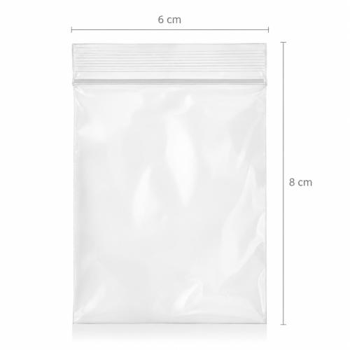 QNUBU - ZIP BAGS - TRANSPARENT BAG 6X8CM - 1000PZ