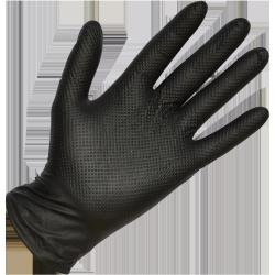 QNUBU - BOX OF PROFESSIONAL TEXTURED NITRILE GLOVES 200pcs - SIZE XL DIAMOND