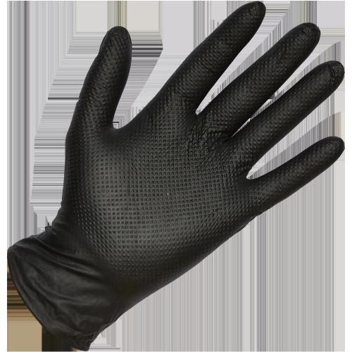 QNUBU - BOX OF PROFESSIONAL TEXTURED NITRILE GLOVES 200pcs - SIZE XL DIAMOND