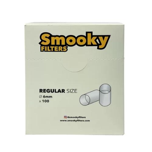 SMOOKY - FILTERS SLIM - Ø 6 mm X 12 mm - 1 BOX 1000 PCS ( 100 PCS X 10 BAGS )