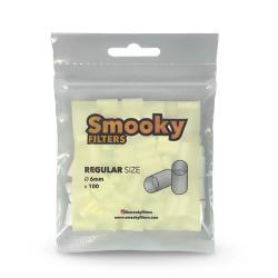 SMOOKY - FILTERS SLIM - Ø 6 mm X 12 mm - 1 BOX 1000 PCS ( 100 PCS X 10 BAGS )
