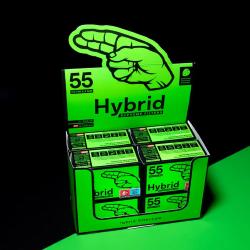 HYBRID - DISPLAY 440 - FILTERS SLIM - Ø 6.4 mm X 30 mm - 1 BOX 440 PCS ( 55 PCS X 8 PACKS )