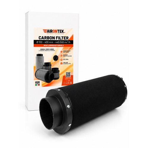 Filtro odori Airontek �150 x 400 mm 500 m3 h Made in Italy