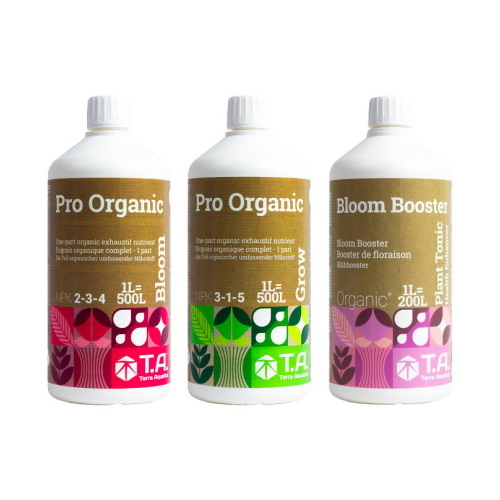 TERRA AQUATICA (GHE) – STARTER KIT PRO ORGANIC + BLOOM BOOSTER 3×1L + SEAWEED E FULVIC 2×250ML IN OMAGGIO