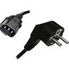 CAVO IEC PLUG (R25) + SPINA SCHUKO NERO 3X1 16A  140 CM 