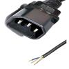 CAVO IEC PLUG (R25) + PUNTALI 3X1 10A  140 CM  