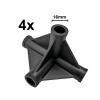 HOMEBOX - 4 WAY CONNECTOR FOR 16 MM POLES (4 UNITS)